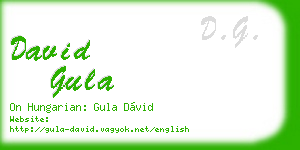 david gula business card